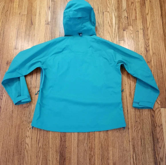 LL Bean Womens Trail Model Rain Jacket Hooded Green Size XL - Picture 8 of 8